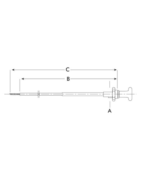 Cables Parada Motor - Longitud: 2400mm, Longitud del cable exterior