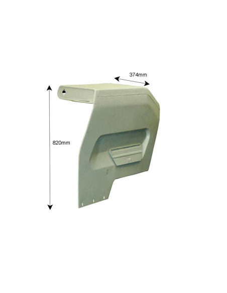 Guardabarros (con caja de herramientas) - Dcho.