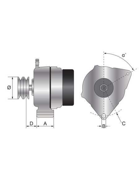 Alternador (Mahle) - 14V, 200 Amperios