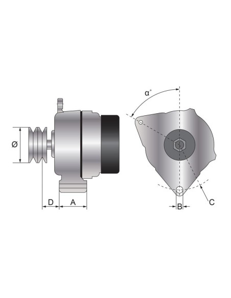 Alternador (Mahle) - 14V, 33 Amperios