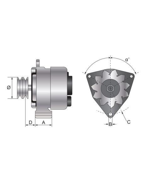 Alternador (Mahle) - 14V, 65 Amperios