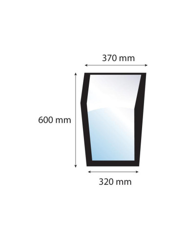 Cristal delantero inferior Dcho.