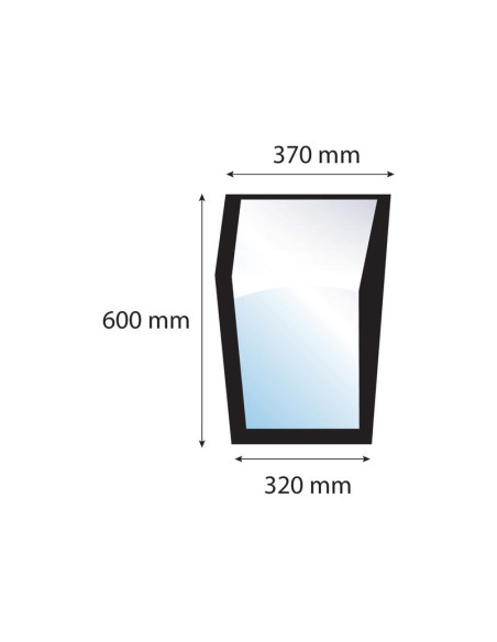 Cristal delantero inferior Dcho.