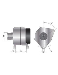 Alternador (Sparex) - 14V, 120 Amperios