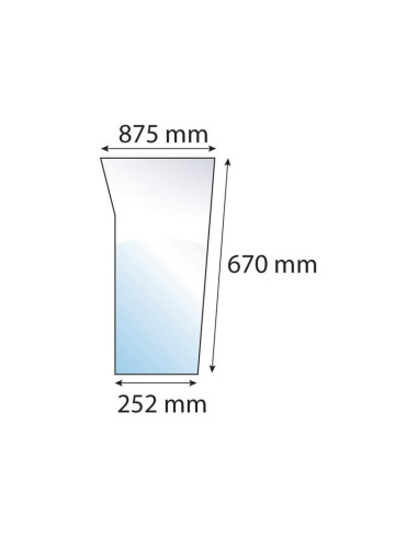 Cristal delantero inferior Izdo.