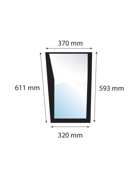 Cristal delantero inferior Izdo.