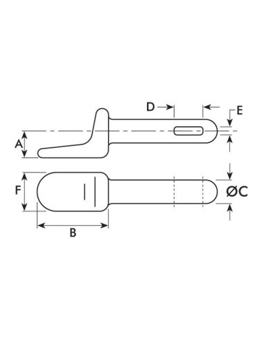 Pasador Cartola Soldar 1/2''