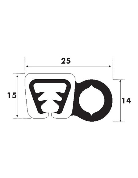 Goma Cristal Cabina - 1M