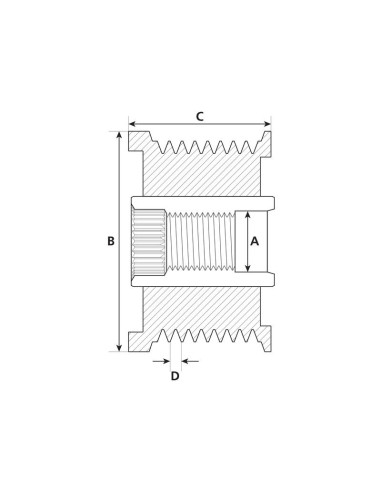 INA Polea del Alternador - Rueda libre,...