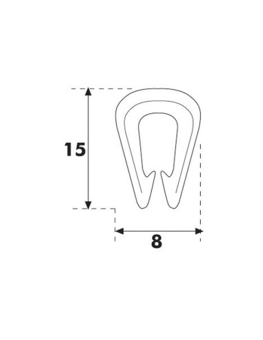 Tira De Seguridad De Plástico (Negro). 1mm -...