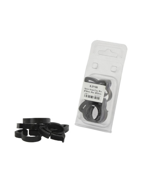 Abrazadera de Nylon , Ø mín.18mm, Máx. Ø22mm, 5 pzas. Blister.