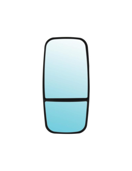 Espejo Retrovisor - Rectangular, Operada manualmente Twin Mirror, 384 x 184mm, Acoplamiento Universal