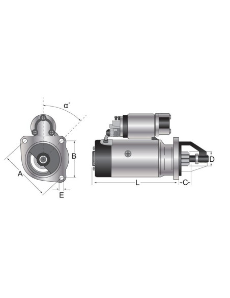 Motor De Arranque - 12V, 2.7Kw (Mahle)