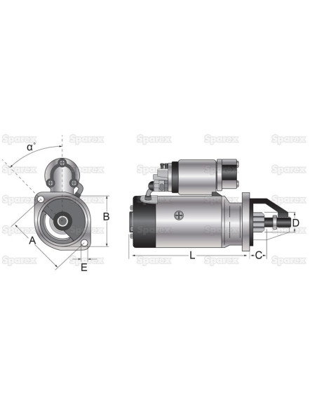 Motor De Arranque - 12V, 2.7Kw (Mahle)