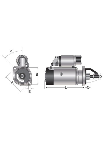 Motor De Arranque - 12V, 2.7Kw (Mahle)