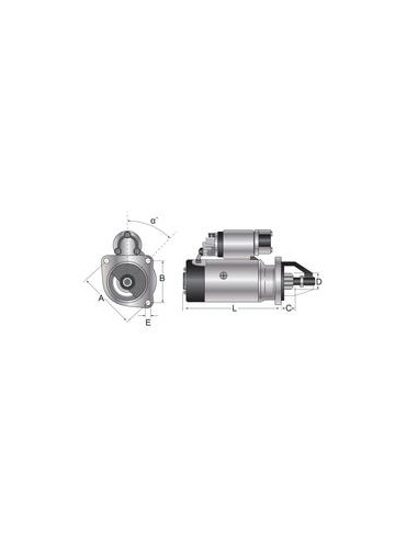 Motor De Arranque - 12V, 2.7Kw (Sparex)