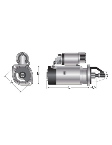 Motor De Arranque - 12V, 2.7Kw (Sparex)