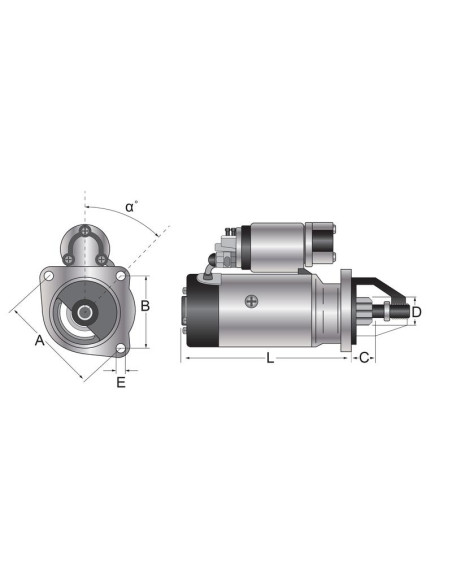 Motor De Arranque - 12V, 2.8Kw (Mahle)