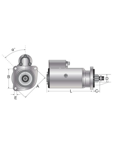 Motor De Arranque - 12V, 3.1Kw (Sparex)