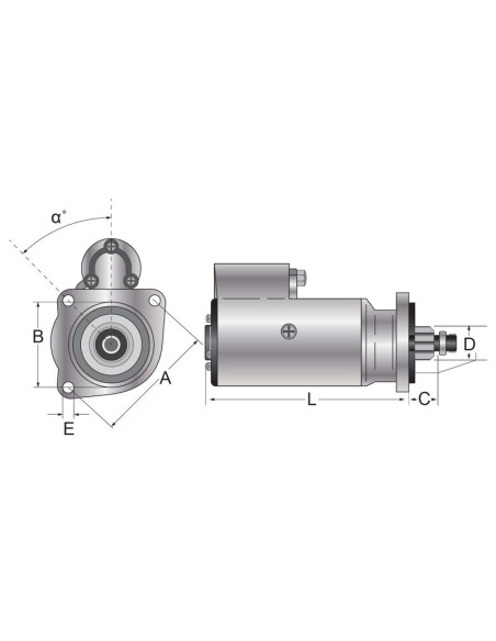 Motor De Arranque - 12V, 3.2Kw (Mahle)