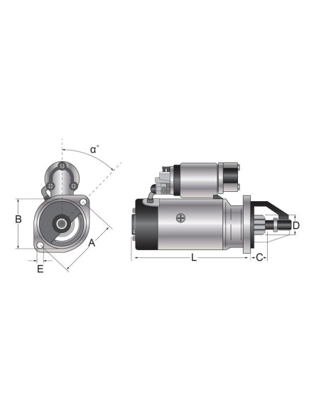 Motor De Arranque - 12V, 3Kw (Mahle)