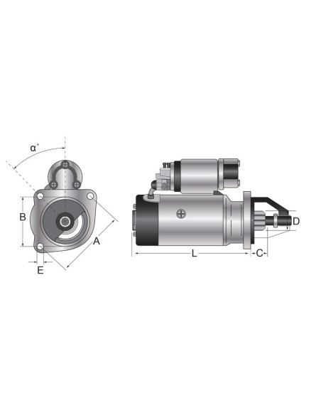 Motor De Arranque - 12V, 4.2Kw (Sparex)