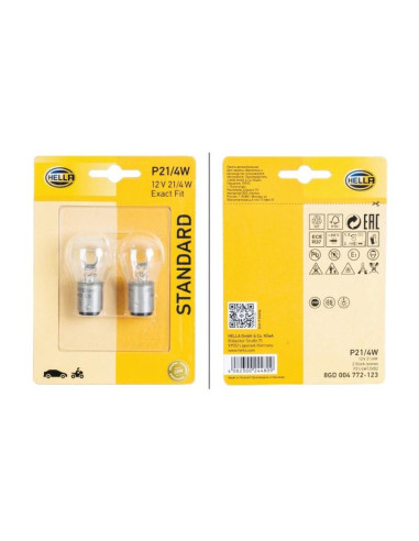 Bombilla (Filamento), 12V, 21/4W, BAZ15d