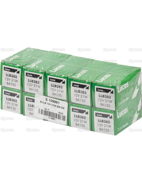 Bombilla (Filamento), 12V, 21W, BA15s