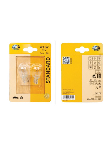 Bombilla (Filamento), 12V, 21W, W3x16d