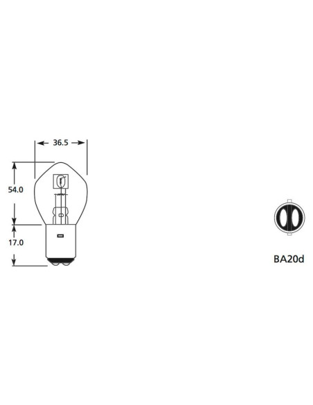 Bombilla (Filamento), 12V, 35W, BA20d