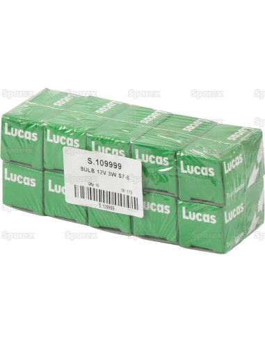 Bombilla (Filamento), 12V, 3W, SV7-8