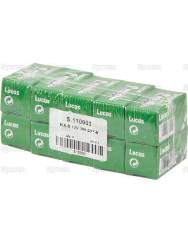 Bombilla (Filamento), 12V, 3W, SV7-8