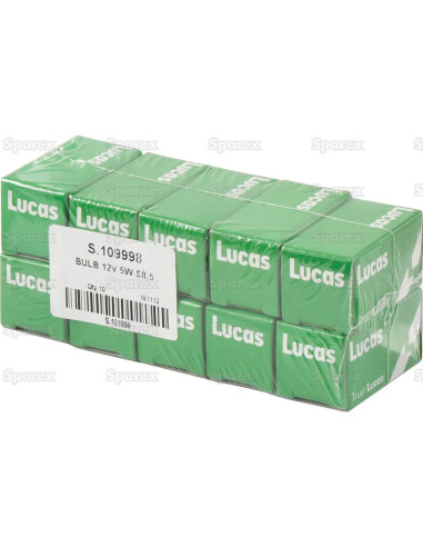 Bombilla (Filamento), 12V, 5W, SV8.5