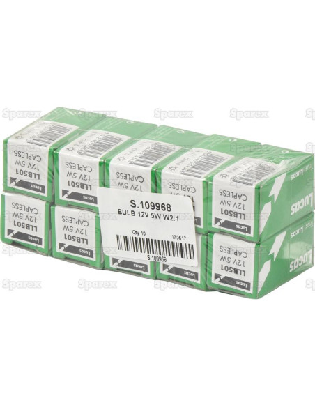 Bombilla (Filamento), 12V, 5W, W2.1x9.5d