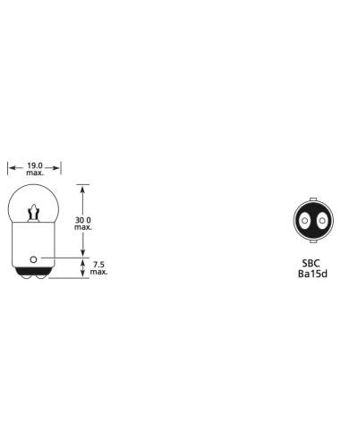 Bombilla (Filamento), 24V, 10W, BA15d