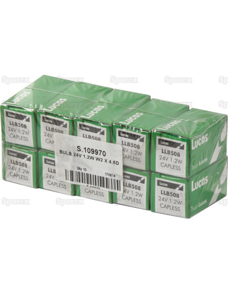 Bombilla (Filamento), 24V, 1W, W2x4.6d