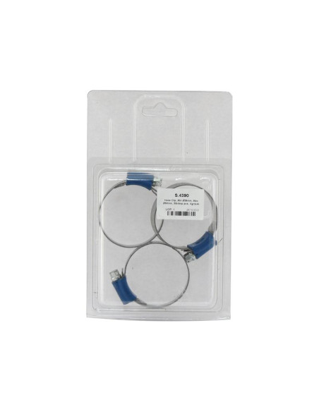 Clip de manguera, Ø mín.38mm, Máx. Ø50mm, 3 pzas. Blister.