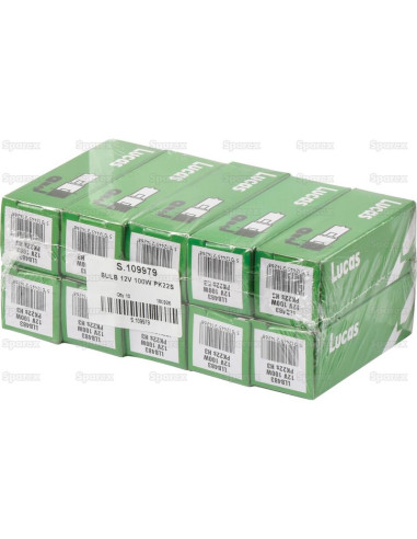 Bombilla (Halógeno), 12V, 100W, PK22s
