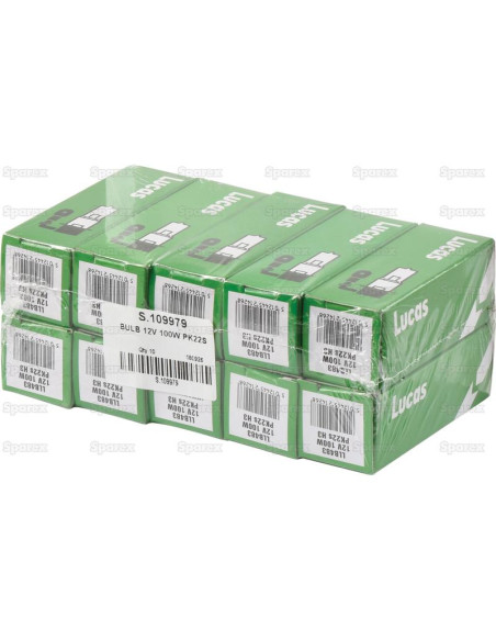 Bombilla (Halógeno), 12V, 100W, PK22s