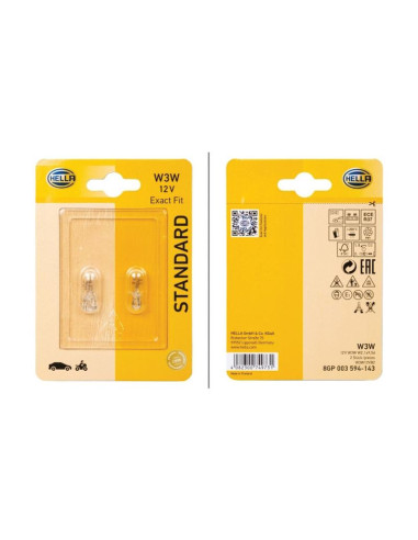 Bombilla (Halógeno), 12V, 3W, W2.1x9.5d