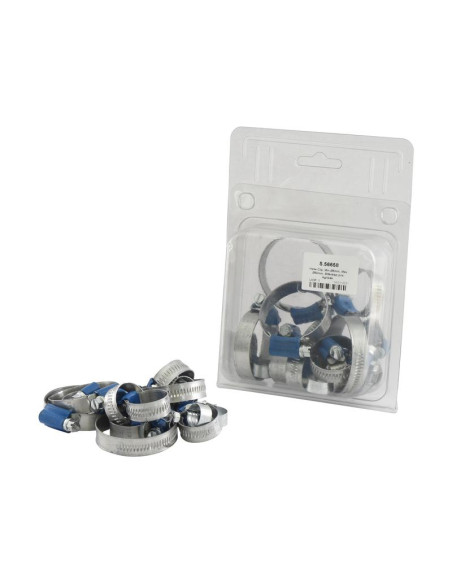 Clip de manguera, Ø mín.6mm, Máx. Ø50mm, 30 pzas. Blister.