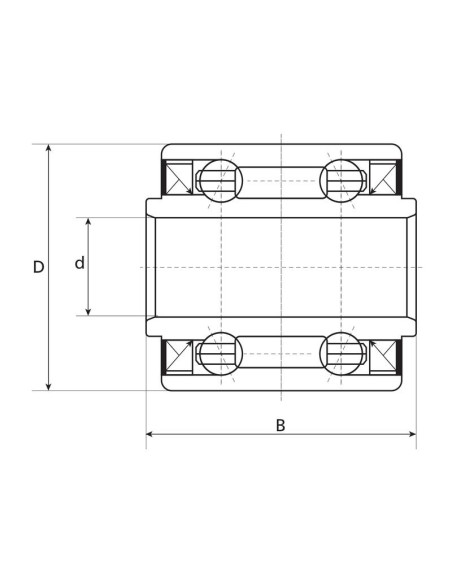 Sparex Rodamiento de Bola (DAC1640442RSLCS16)