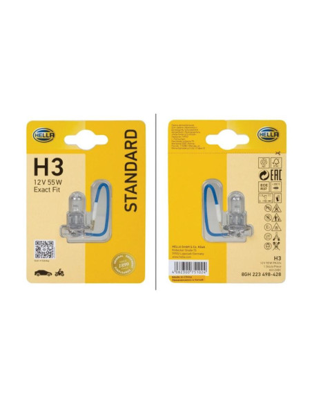 Bombilla (Halógeno), 12V, 55W, PK22s