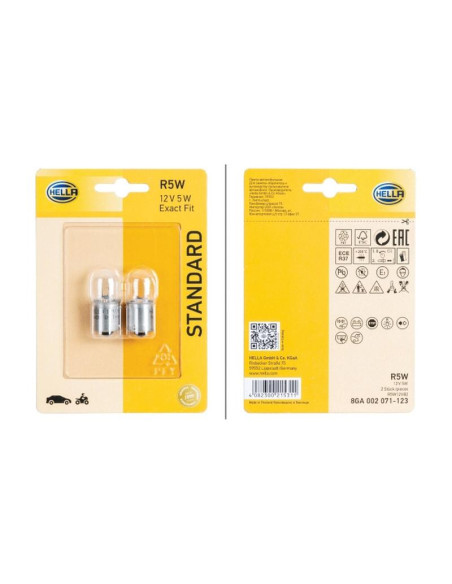 Bombilla (Halógeno), 12V, 5W, BA15s