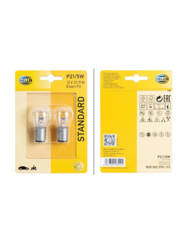 Bombilla (Halógeno), 12V, 5W, BAY15d