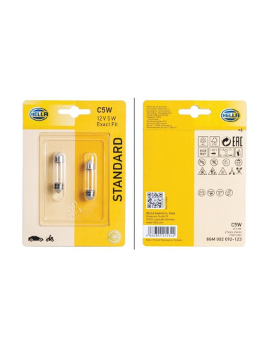 Bombilla (Halógeno), 12V, 5W, SV8.5-8