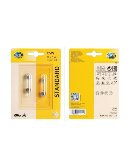 Bombilla (Halógeno), 12V, 5W, SV8.5-8