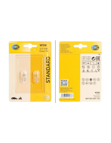 Bombilla (Halógeno), 12V, 5W, W2.1x9.5d