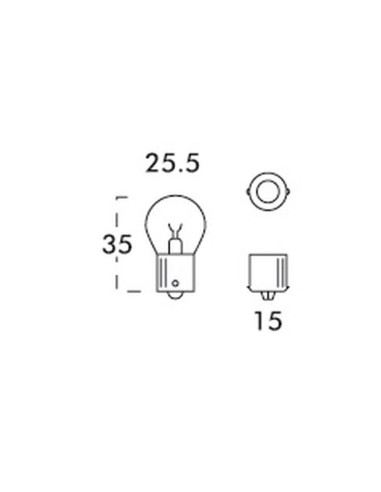 Bombilla (Halógeno), 24V, 21W, BA15s