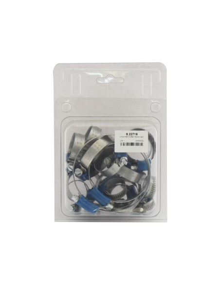 Clip de manguera, Ø mín.8mm, Máx. Ø85mm, 20 pzas. Blister.